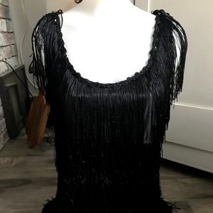 Flapper Dress Tassel Fringe Gatsby Women Size M/L